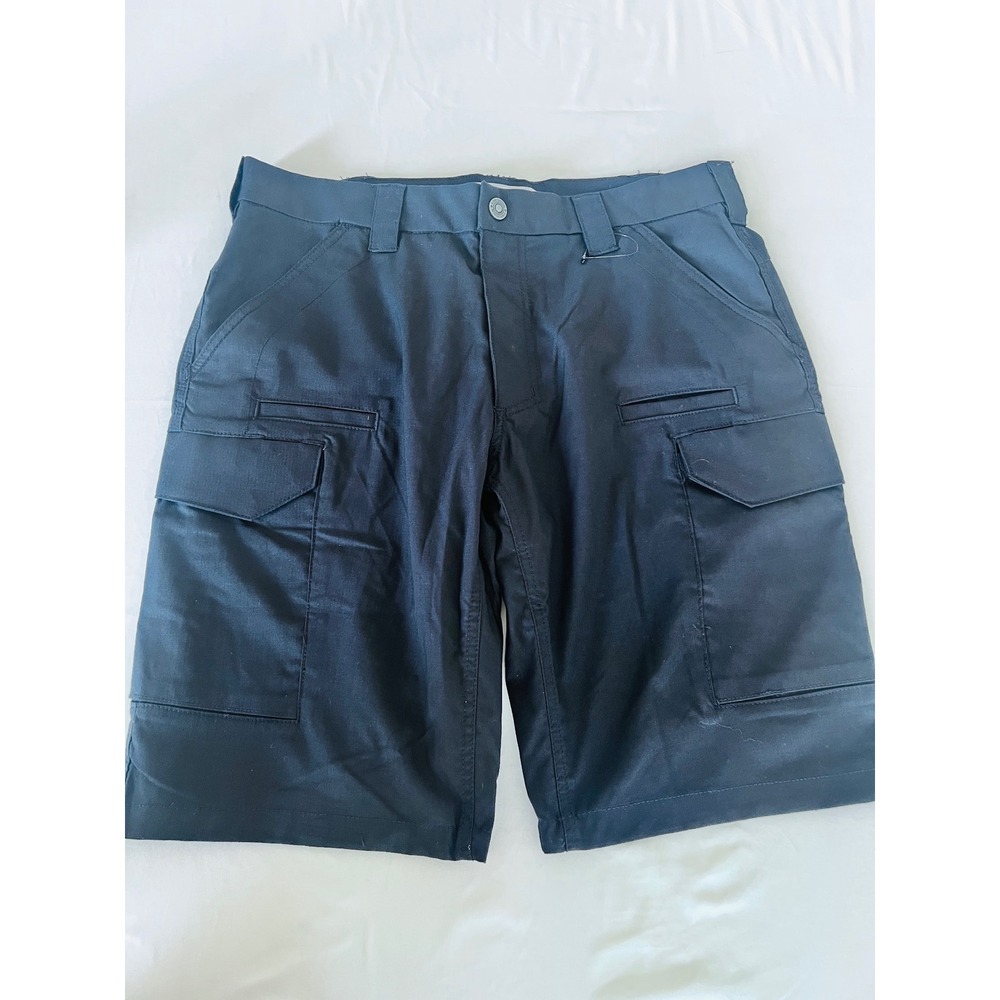 First Tactical Mens Cargo Shorts Navy Blue Ripstop Tactical Work Shorts Size 36